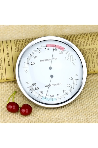 Suofeng 132mm Çift Metal Termometre - Mekanik İklim Ölçer, Atölye Ve Eczane İçin Sıcaklık Nem Göstergesi