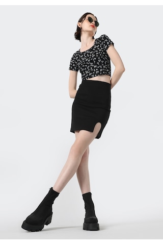 Colin's Colins Dar Kesim Mini Siyah Kadın Etek Cl1064487 Cl1064487 Q1.v2 Blk Siyah