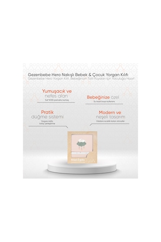 Gezenbebe Hero Nakışlı Bebek Ve Çocuk Yorgan Kılıfı 100x135 Pembe