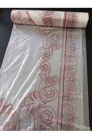 Masa Örtüsü Tek Kullanımlık Sofra 90 Cm X 50 Metre Şeffaf Desenli Naylon Sofra 3 Paket Toplam 150 Me Karışık