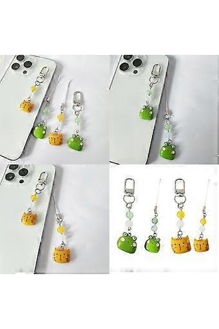 Sevimli Karikatür Hayvan Telefon Süsü Askısı Ayırt Edici Hayvan Anahtarlıkları Kolye Şık Cep Telefonu Zinciri Telefon Askısı Aksesuarları Kedi Kedi Kedi 6