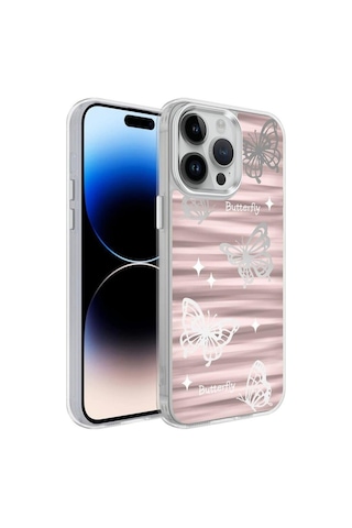 Apple Uyumlu iPhone 13 Pro Max Kılıf Airbagli Parlak Tasarımlı Desenli Mimbo Kapak