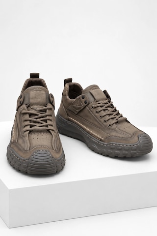 In Step Suara Erkek Kahve Deri Outdoor Trekking Ayakkabı Dayanıklı Ve Konforlu Günlük Ayakkabı