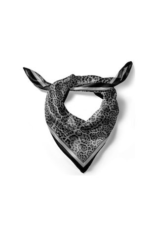 Leopar Desen Bandana/fular Gri