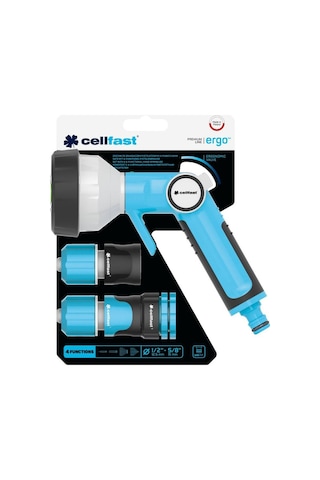 Cellfast Ergo 4 Fonksiyonlu Hortum Sulama Başlığı Seti