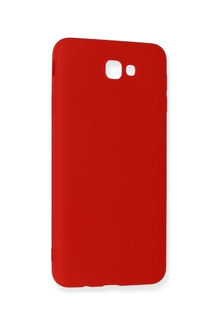 Newface - 603 - Samsung Samsung Uyumlu Galaxy J7 Prime Kılıf Nano İçi Kadife Silikon - Glblseme - - Kırmızı