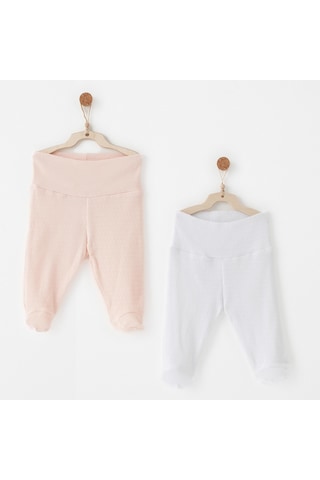 Andywawa Bebek Patikli Pantolon 2 Parça Anw-ac26764 Pembe - Beyaz