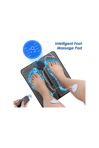 Anjiexun Elektrikli Ayak Masaj Aleti, Ayak Sağlığı Masaj Aleti, Ems Ayak Masaj Aleti Siyah