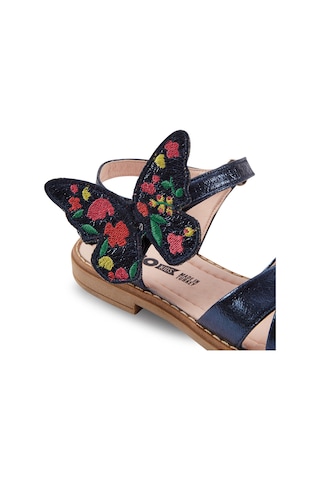 Denokids Kelebek Kız Sandalet Siyah