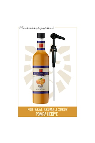 Simonelli Kahve Şurubu Portakal Aromalı 70 CL + Pompa Sımonellı