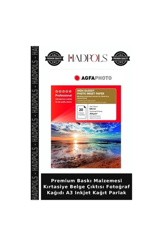 Premium Baskı Malzemesi Kırtasiye Belge Çıktısı Fotoğraf Kağıdı A3 Inkjet Kağıt Parlak