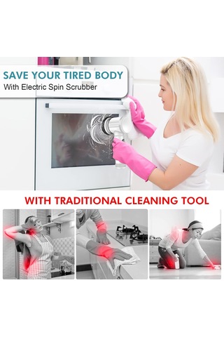 Elektrikli Sıkma Fırçası Elektrikli Temizleme Fırçası 5 Değiştirilebilir Fırça Başlığına Sahip Kablosuz Basınçlı Yıkayıcı El Tipi Duş Fırçası