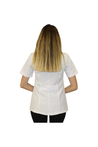 Klasik Yaka Kadın Doktor Önlüğü Hemşire Öğretmen Beyaz Önlük (508605562)