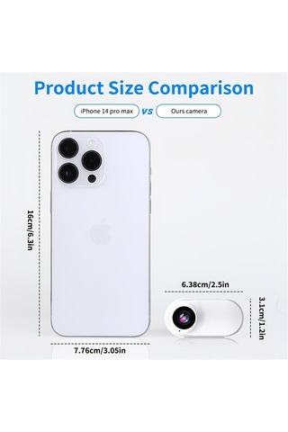 Jeemson A100 Mini Manyetik Parmak Kamerası - Dışarıda Taşınabilir 1080p Full Hd Görüntü Kaydedici Bisiklet Turları İçin Beyaz