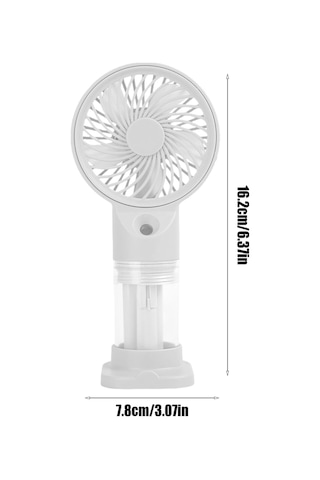Şarjlı El Fanı Su Buharı Püskürtmeli Mini Vantilatör Masaüstü Ayaklı Telefon Standlı Soğutucu Fan