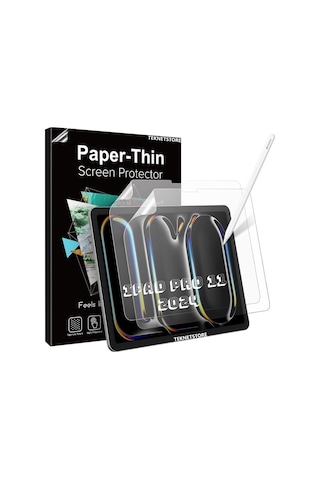 Apple Uyumlu iPad Pro 11 Inç 2024 M4 Çip Paperlike Kırılmaz Ekran Koruyucu Kağıt Hissli A2836 A2837