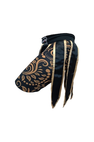 Dragondo Mt3031 Muay Thai Kick Boks Şortu Taytlı Püsküllü Şort Siyah Siyah