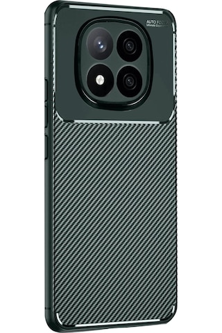 Mey İthalat Redmi Note 14 Pro Plus Kılıf Auto Focus Karbon Kapak - Koyu Yeşil Çok Renkli