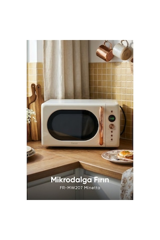 Fressi FR-MW207 Retro Minetta 20 L Izgara Raflı Mikrodalga Fırın