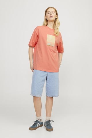 Jack & Jones Jjxx Jxpaıge Loose Ss Tee Jrs Kiremit Kadın Kısa Kol T-shirt 000000000101961814 Kırmızı
