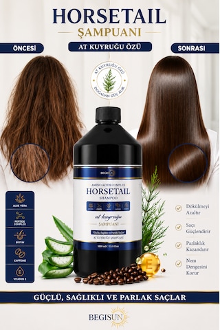 Begısun At Kuyruğu Şampuanı Amino Asit Kompleksi Tüm Saç Tipleri İçin 1000 Ml