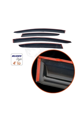 ŞüsCarOto Aksesuar Ford Focus 3 - 3.5 Sedan 2011-2017 Uyumlu Mugen Cam Rüzgarlığı Seti 4'lü