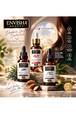 3'lü Saç Bakım Yağı Seti Biberiye 20 Ml + Tatlı Badem 30 Ml + Yılan Yağı 30 Ml Rosemary Oil Saç Ve Cilt Bakımı Damlalıklı Cam Şişe