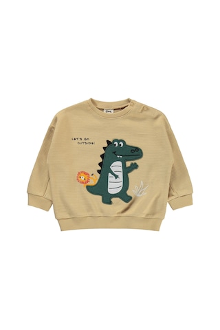 Civil Baby Timsah Baskılı 6-18 Ay Takım - Açık Camel