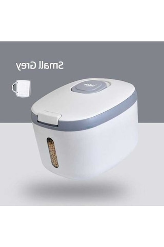 Pazly 9l Gri Pirinç Kutusu Böcek/nem Geçirmez Mühürlü Gıda Kavanozu Ev Pet Depolama Gri
