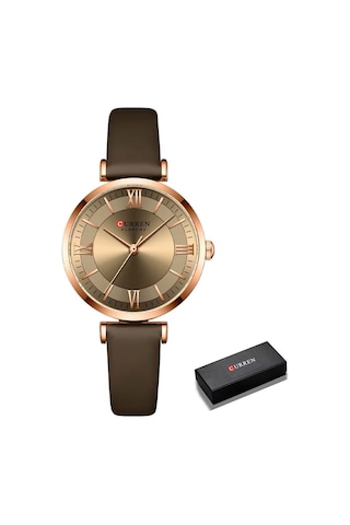 Curren 9079 Quartz Kadin Kol Saati Orjinal Kutusunda -kahverengi Rose Gold