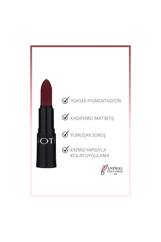 Note Cosmetique Mattemoist Lipstick Mat Bitişli Ruj 304 Spring - Bordo