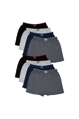 Tutku 12'Lü Paket Havlu Bel Erkek Boxer 001 - Çok Renkli