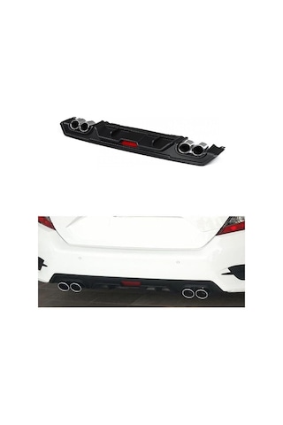 Honda Civic Fc5 Turbo Difüzör 2017 Arka Tampon Eki Siyah