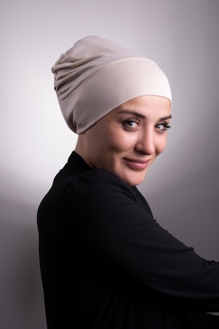 Bej Pratik Hazır Geçmeli Iç Bone Viskon Kumaş Dikişsiz 3003_12 Bej