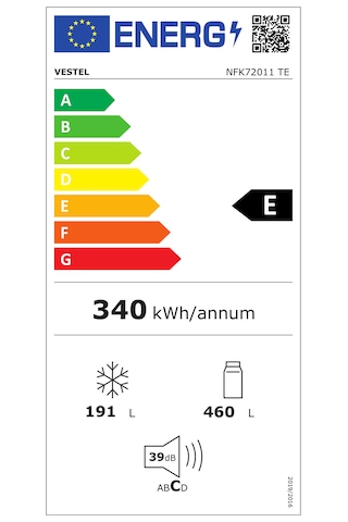 Vestel NFK72011 TE 650 L No-frost Buzdolabı
