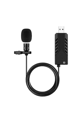 Leezsing Usb Mikrofonlu Klipsli Yaka Mikrofon - Pc/mac İçin Profesyonel Ses Kaydı Ve Canlı Yayın