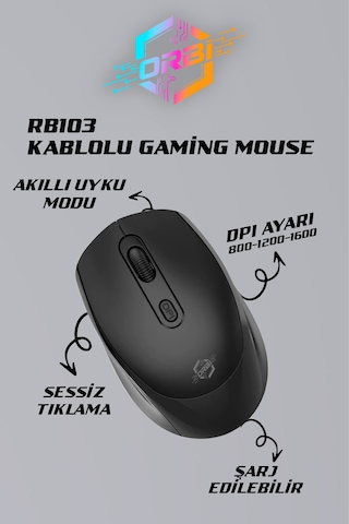 Profosyonel Bluetooth Şarj Edilebilir Kablosuz Ve Çift Mod Sessiz Mouse 800 - 1200 - 1400 Dpı Rb101