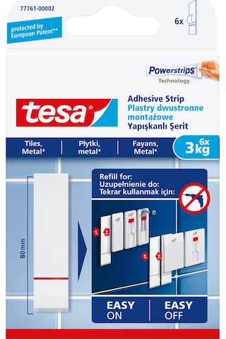 Yapışkan Şerit Yedek Bantlar, İz Bırakmadan Sökülebilir, Fayans Ve Metal Yüzeyler İçin, 3kg X 6 Adet