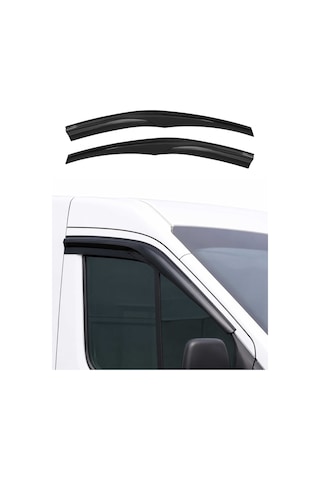 Ford Transit 2014-2024 Arası Uyumlu Araca Özel Sport Style Akrilik Cam Rüzgarlığı Koyu Duman 2 Parça