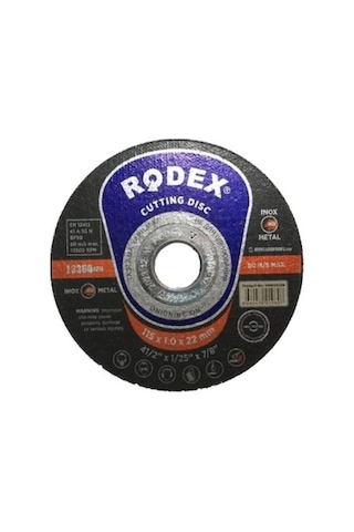 Rodex 115mm İnox Metal Kesici Taş Metal Çelik Kesici Taş 6adet