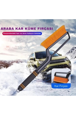 Quick Clean 82cm Uzatılabilir 2in1 Araç Kar Fırçası Ve Buz Kazıyıcı Oto Kar Kazıyıcı Aparat Çok Renkli