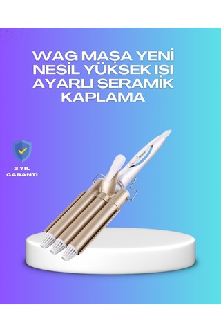 Hızlı Isınan Şarjlı Saç Kıvırıcı Maşa Ayarlanabilir Sıcaklık Kompakt Plastik Metal Gövde Mh-hs2244-8962