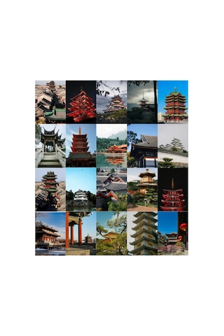 20 Adet A5 Uzak Doğu Evleri Architecture Poster Seti Japon Mimarisi Estetik Duvar Kolajı Oda Süsleme Afiş Seti