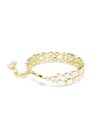 Swarovski Mesmera Bracelet, Mixed Cuts, White, Gold-tone Plated Gold