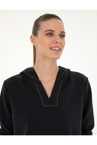 Pierre Cardin Kadın Siyah Sweatshirt 50282639-vr046 Siyah