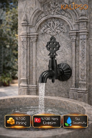 Kalipso Osmanlı Hamam Musluğu Siyah