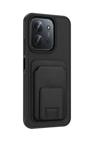 Xiaomi Redmi 15c Kılıf Kartlıklı Tpu Zore Bikart Kapak Siyah