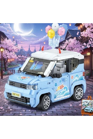 Lz-1131 Loz Balon Arabası Mavi 875 Parça Block Oyuncak