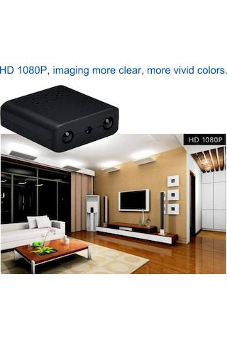 Besthome1 Küçük Boy Ir-cut Gece Görüşü Spor Kamera - Mini Hd Video Kaydedici Siyah Siyah