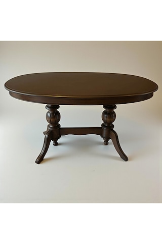 Elegansia Yemek Masası 170x100cm Sabit Oval Masa Kahverengi